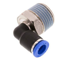 8mm x R1/2'' 90deg Elbow Push-in Fitting with Male Threads Brass/PA 66 NBR Short Sleeve Rotatable [2 Pieces]