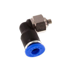 4mm x M 3 90deg Elbow Push-in Fitting with Male Threads Brass/PA 66 NBR Short Sleeve Rotatable [2 Pieces]