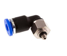 4mm x M 3 90deg Elbow Push-in Fitting with Male Threads Brass/PA 66 NBR Short Sleeve Rotatable [2 Pieces]