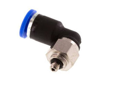 4mm x M 3 90deg Elbow Push-in Fitting with Male Threads Brass/PA 66 NBR Short Sleeve Rotatable [2 Pieces]