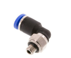 4mm x M 5 90deg Elbow Push-in Fitting with Male Threads Brass/PA 66 NBR Short Sleeve Rotatable [2 Pieces]