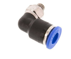 6mm x M 5 90deg Elbow Push-in Fitting with Male Threads Brass/PA 66 NBR Short Sleeve Rotatable [2 Pieces]