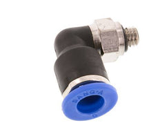 6mm x M 5 90deg Elbow Push-in Fitting with Male Threads Brass/PA 66 NBR Short Sleeve Rotatable [2 Pieces]