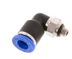 6mm x M 5 90deg Elbow Push-in Fitting with Male Threads Brass/PA 66 NBR Short Sleeve Rotatable [2 Pieces]