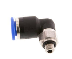 6mm x M 5 90deg Elbow Push-in Fitting with Male Threads Brass/PA 66 NBR Short Sleeve Rotatable [2 Pieces]