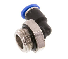 4mm x G1/4'' 90deg Elbow Push-in Fitting with Male Threads Brass/PA 66 NBR Short Sleeve Rotatable [2 Pieces]