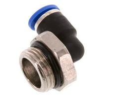 6mm x G3/8'' 90deg Elbow Push-in Fitting with Male Threads Brass/PA 66 NBR Short Sleeve Rotatable [2 Pieces]