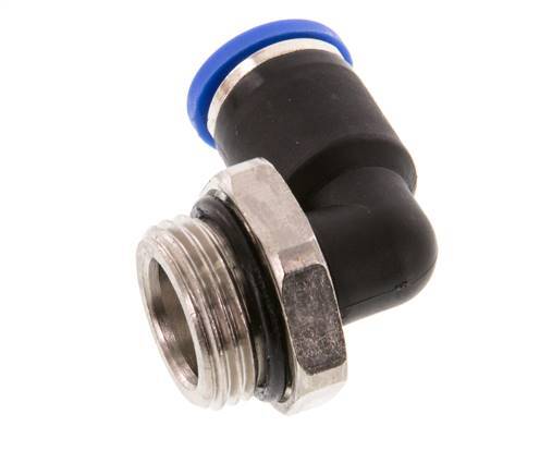 8mm x G3/8'' 90deg Elbow Push-in Fitting with Male Threads Brass/PA 66 NBR Short Sleeve Rotatable [2 Pieces]