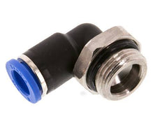 8mm x G3/8'' 90deg Elbow Push-in Fitting with Male Threads Brass/PA 66 NBR Short Sleeve Rotatable [2 Pieces]