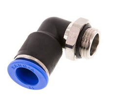 12mm x G3/8'' 90deg Elbow Push-in Fitting with Male Threads Brass/PA 66 NBR Short Sleeve Rotatable [2 Pieces]