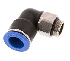 14mm x G3/8'' 90deg Elbow Push-in Fitting with Male Threads Brass/PA 66 NBR Short Sleeve Rotatable