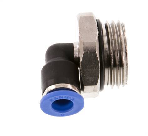 6mm x G1/2'' 90deg Elbow Push-in Fitting with Male Threads Brass/PA 66 NBR Short Sleeve Rotatable [2 Pieces]