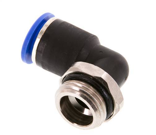 12mm x G1/2'' 90deg Elbow Push-in Fitting with Male Threads Brass/PA 66 NBR Short Sleeve Rotatable [2 Pieces]
