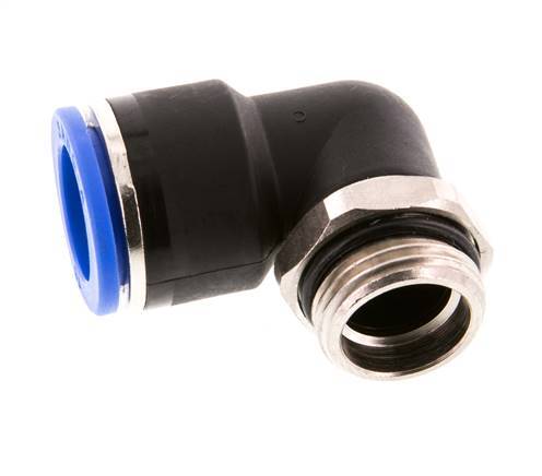 16mm x G1/2'' 90deg Elbow Push-in Fitting with Male Threads Brass/PA 66 NBR Short Sleeve Rotatable