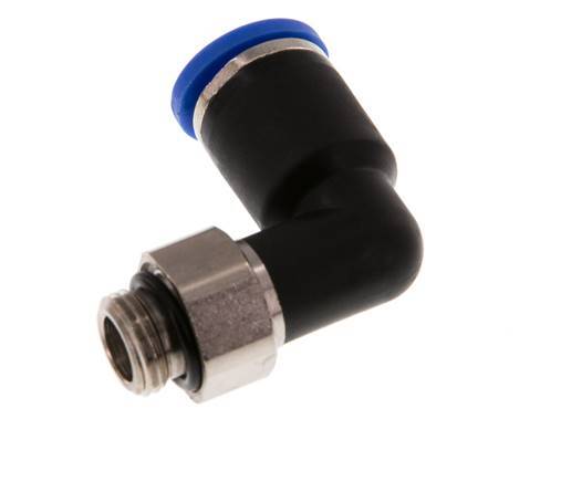 8mm x G1/8'' 90deg Elbow Push-in Fitting with Male Threads Brass/PA 66 NBR Rotatable [2 Pieces]