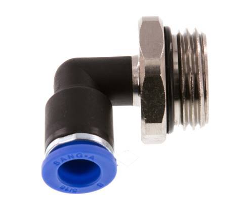 8mm x G1/2'' 90deg Elbow Push-in Fitting with Male Threads Brass/PA 66 NBR Rotatable [2 Pieces]