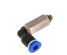 4mm x M 5 90deg Elbow Push-in Fitting with Male Threads Brass/PA 66 NBR Long Sleeve Rotatable [2 Pieces]