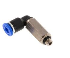 4mm x M 5 90deg Elbow Push-in Fitting with Male Threads Brass/PA 66 NBR Long Sleeve Rotatable [2 Pieces]