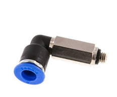 6mm x M 5 90deg Elbow Push-in Fitting with Male Threads Brass/PA 66 NBR Long Sleeve Rotatable [2 Pieces]