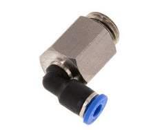 4mm x G1/4'' 90deg Elbow Push-in Fitting with Male Threads Brass/PA 66 NBR Long Sleeve Rotatable [2 Pieces]