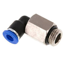 6mm x G1/4'' 90deg Elbow Push-in Fitting with Male Threads Brass/PA 66 NBR Long Sleeve Rotatable [2 Pieces]