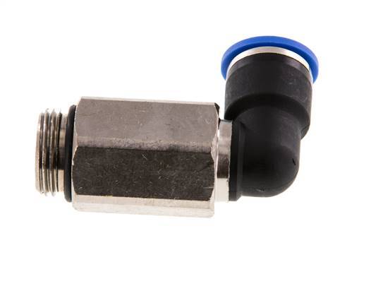 10mm x G3/8'' 90deg Elbow Push-in Fitting with Male Threads Brass/PA 66 NBR Long Sleeve Rotatable [2 Pieces]