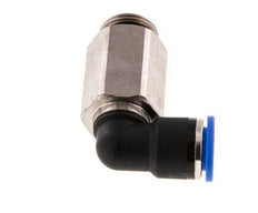 10mm x G3/8'' 90deg Elbow Push-in Fitting with Male Threads Brass/PA 66 NBR Long Sleeve Rotatable [2 Pieces]