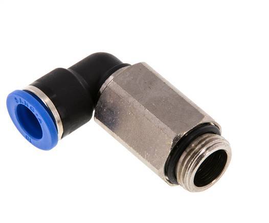 10mm x G3/8'' 90deg Elbow Push-in Fitting with Male Threads Brass/PA 66 NBR Long Sleeve Rotatable [2 Pieces]