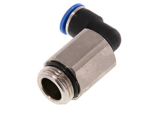 10mm x G1/2'' 90deg Elbow Push-in Fitting with Male Threads Brass/PA 66 NBR Long Sleeve Rotatable