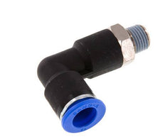 12mm x R1/4'' 90deg Elbow Push-in Fitting with Male Threads Brass/PA 66 NBR Long Body Rotatable [2 Pieces]
