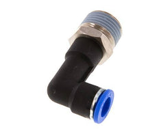 10mm x R1/2'' 90deg Elbow Push-in Fitting with Male Threads Brass/PA 66 NBR Long Body Rotatable [2 Pieces]