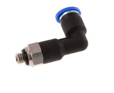 4mm x M 5 90deg Elbow Push-in Fitting with Male Threads Brass/PA 66 NBR Long Body Rotatable [2 Pieces]