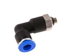 6mm x M 5 90deg Elbow Push-in Fitting with Male Threads Brass/PA 66 NBR Long Body Rotatable [2 Pieces]