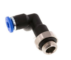 4mm x G1/8'' 90deg Elbow Push-in Fitting with Male Threads Brass/PA 66 NBR Long Body Rotatable [5 Pieces]