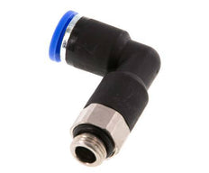 8mm x G1/8'' 90deg Elbow Push-in Fitting with Male Threads Brass/PA 66 NBR Long Body Rotatable [2 Pieces]