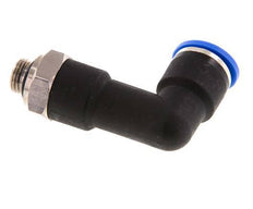 10mm x G1/8'' 90deg Elbow Push-in Fitting with Male Threads Brass/PA 66 NBR Long Body Rotatable [2 Pieces]