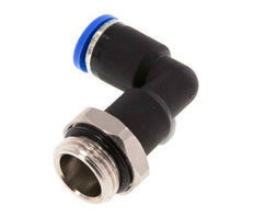 8mm x G3/8'' 90deg Elbow Push-in Fitting with Male Threads Brass/PA 66 NBR Long Body Rotatable [2 Pieces]