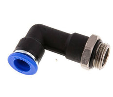 10mm x G3/8'' 90deg Elbow Push-in Fitting with Male Threads Brass/PA 66 NBR Long Body Rotatable [2 Pieces]