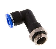 10mm x G3/8'' 90deg Elbow Push-in Fitting with Male Threads Brass/PA 66 NBR Long Body Rotatable [2 Pieces]