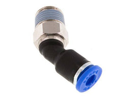 4mm x R1/8'' 45deg Elbow Push-in Fitting with Male Threads Brass/PA 66 NBR [2 Pieces]