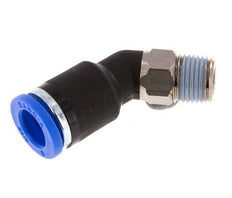 8mm x R1/8'' 45deg Elbow Push-in Fitting with Male Threads Brass/PA 66 NBR [2 Pieces]