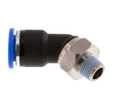 10mm x R1/8'' 45deg Elbow Push-in Fitting with Male Threads Brass/PA 66 NBR [2 Pieces]