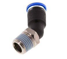 8mm x R1/4'' 45deg Elbow Push-in Fitting with Male Threads Brass/PA 66 NBR [2 Pieces]