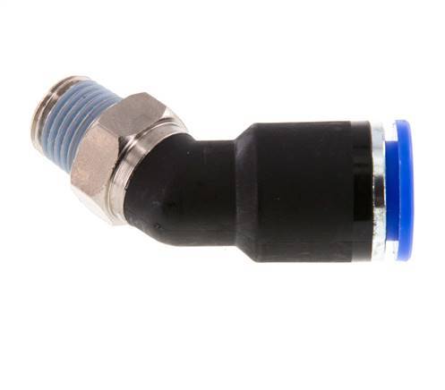 12mm x R1/4'' 45deg Elbow Push-in Fitting with Male Threads Brass/PA 66 NBR [2 Pieces]