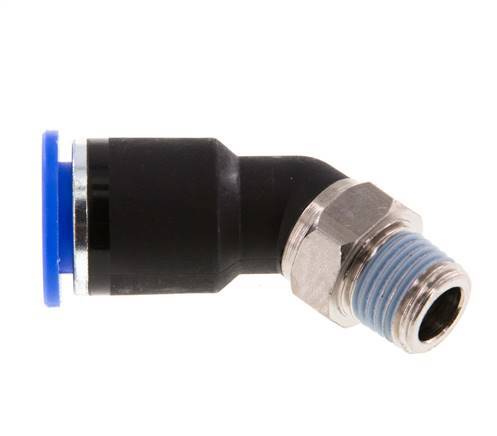 12mm x R1/4'' 45deg Elbow Push-in Fitting with Male Threads Brass/PA 66 NBR [2 Pieces]