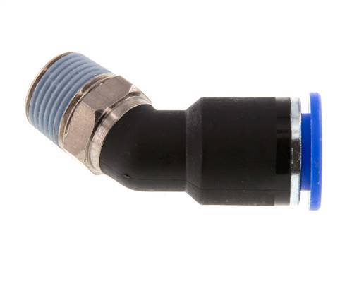 12mm x R3/8'' 45deg Elbow Push-in Fitting with Male Threads Brass/PA 66 NBR [2 Pieces]