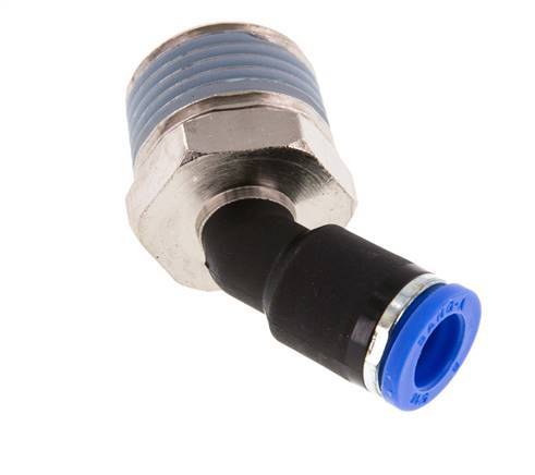 8mm x R1/2'' 45deg Elbow Push-in Fitting with Male Threads Brass/PA 66 NBR [2 Pieces]
