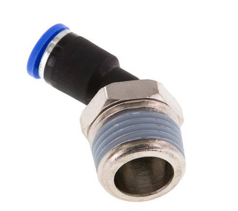 8mm x R1/2'' 45deg Elbow Push-in Fitting with Male Threads Brass/PA 66 NBR [2 Pieces]