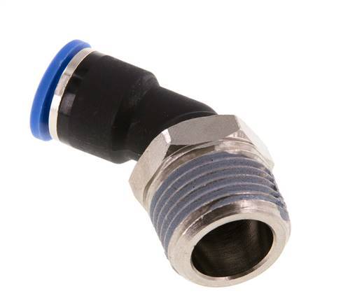 10mm x R1/2'' 45deg Elbow Push-in Fitting with Male Threads Brass/PA 66 NBR [2 Pieces]