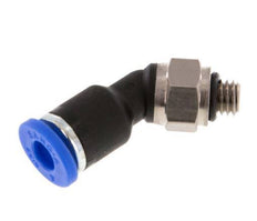 4mm x M 5 45deg Elbow Push-in Fitting with Male Threads Brass/PA 66 NBR [2 Pieces]